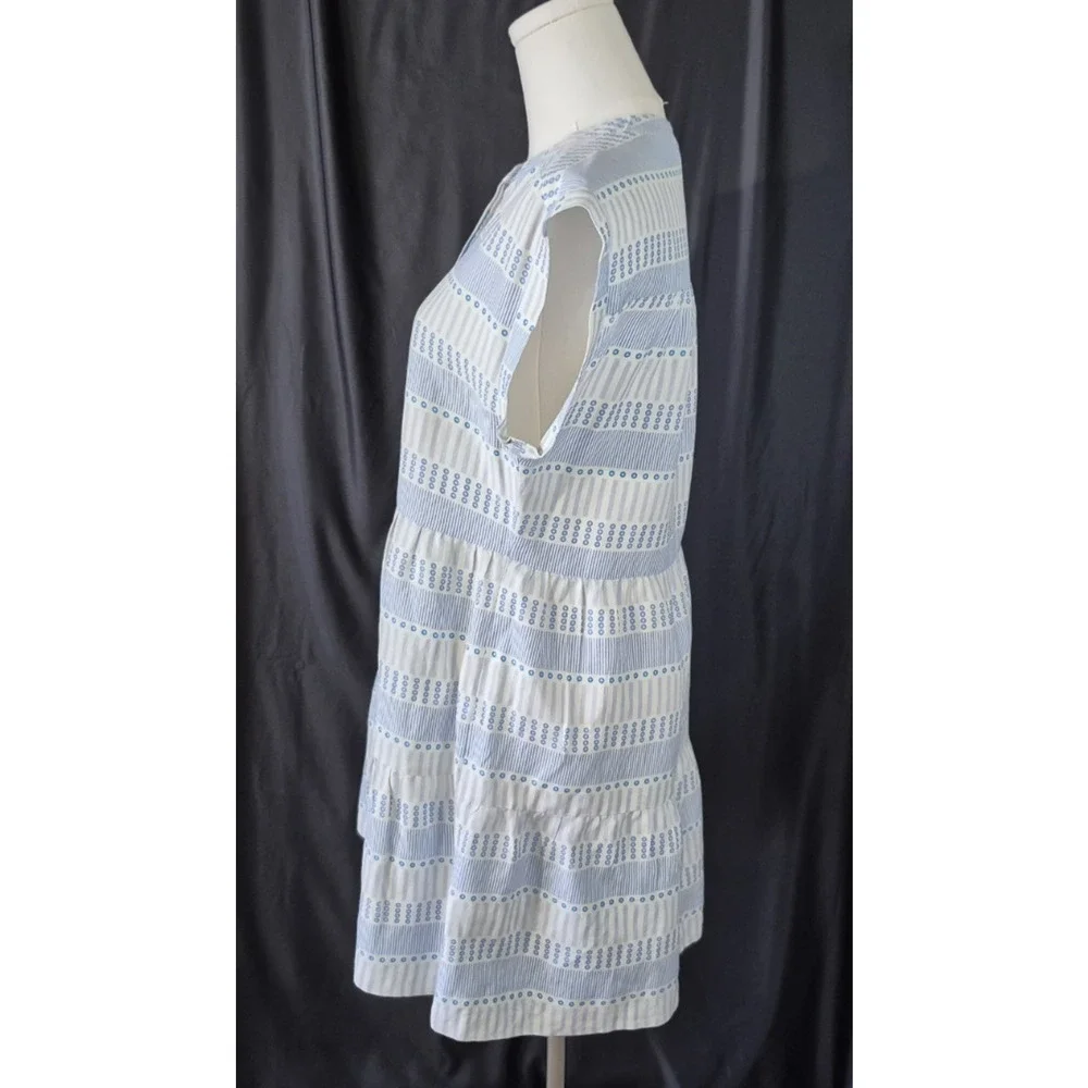 Marie Oliver Womens Lachlan Light Blue Silk Linen Blend Mini Dress